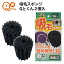 【訳あり】吸毛スポンジQとくん2個入 洗たく 洗濯機 吸着 抜け毛取り ランドリースポンジ 洗濯スポンジ 抜け毛除去 4533213682603