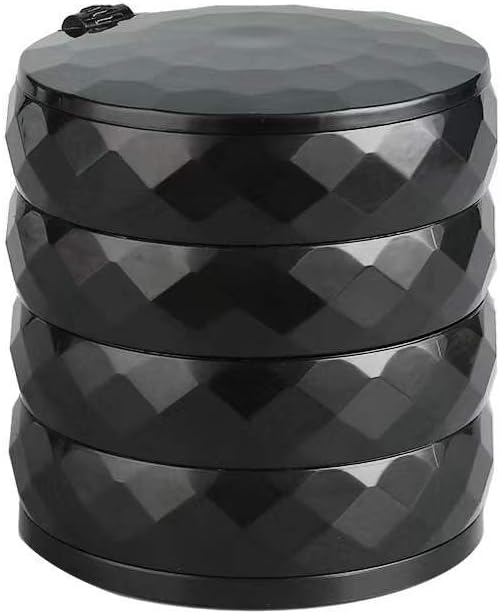 【訳あり】【Ichifa】ネイル収納 ジュエリー 収納 ケース ジュエリー 収納 ケース ジュエリー 収納 アクセサリーケース ケース アクセサリートレー 4段 ブラック 約W10×D10×H10cm タワー 蓋付き アクセサリーケース アクセサリー収納 x0015ex69h