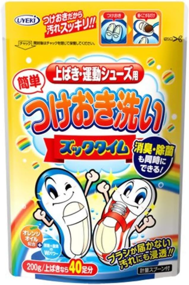 【訳あり】UYEKI(ウエキ) つけおき洗い ズックタイム 上ばき・運動シューズ用 計量スプーン付 200g(上ばき40足分) 4968909065550 B0088B7GAA