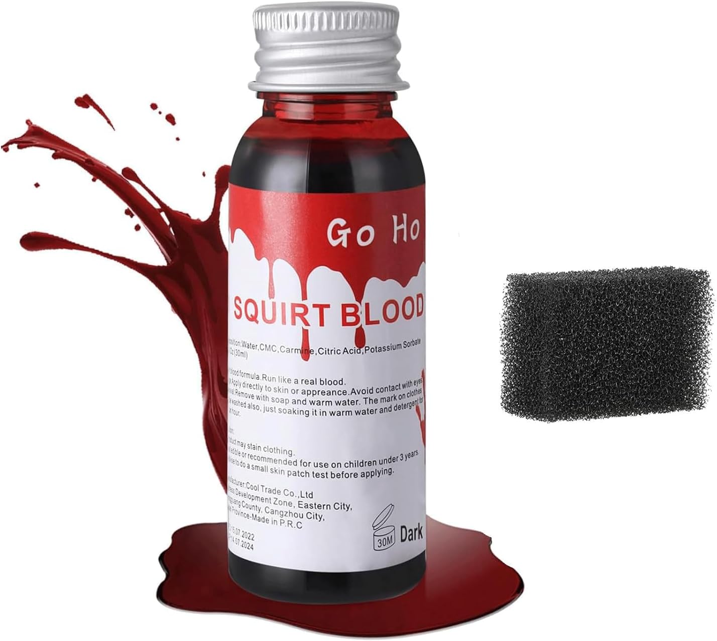 【訳あり 】【TOUFEIYUAN】 ハロウィン 血糊 のセット コスプレ小物 偽の血 新鮮な血/古血 血のり 血糊 傷跡血液 リアルな質感 肌に優しい 服についても安心 顔と体の絵 衣装 コスプレ 舞台 演劇 撮影 (ディープレッド 30ml) X00195BOZP B0DPXKDVM3