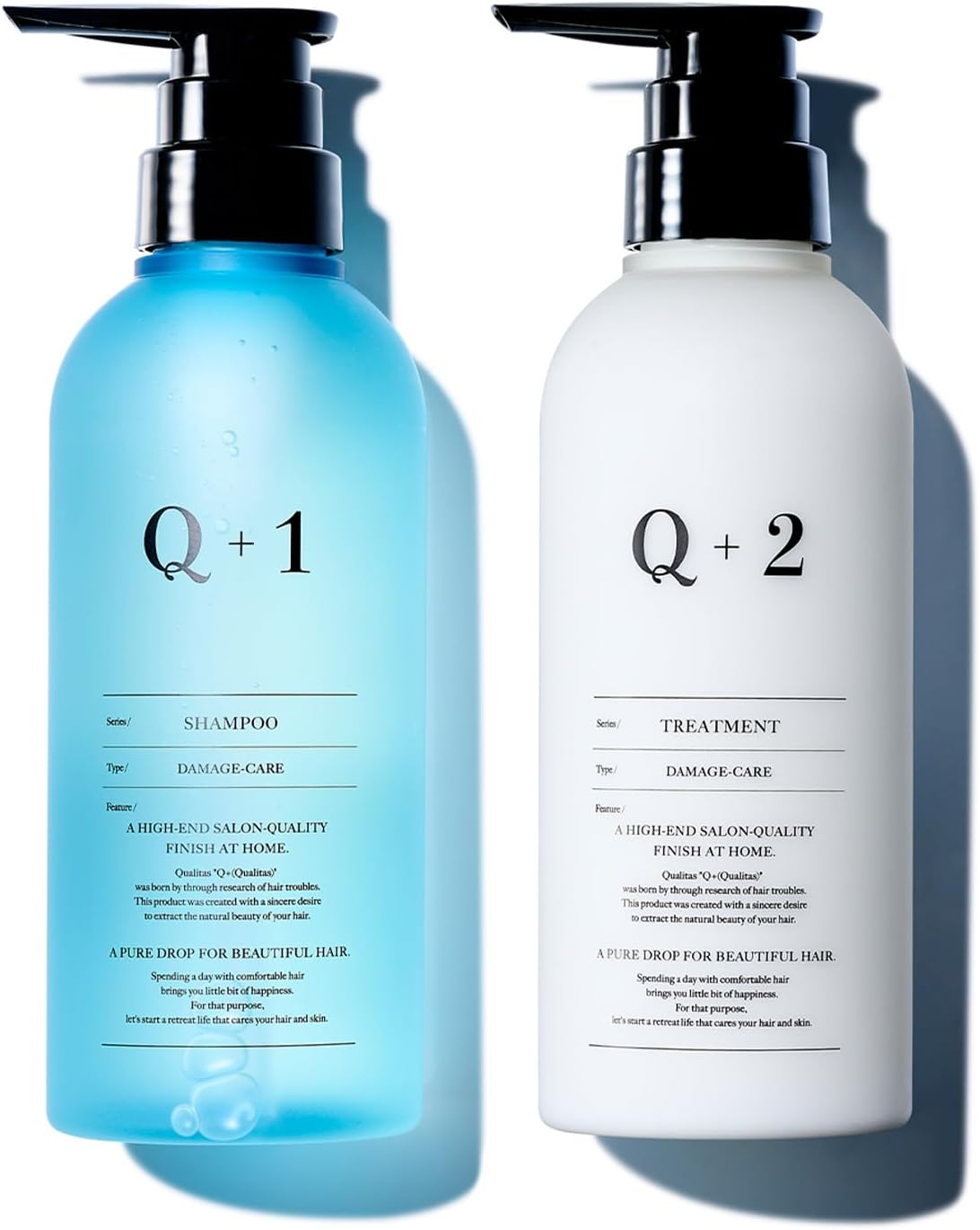 【訳あり】【パサつきが気になるダメージ髪に】 Q+ クオリタス [ ダメージケア ] シャンプー トリートメント セット アミノ酸シャンプー ノンシリコン 400ml/400g X0013VO8P3 B0C3BVXYNJ