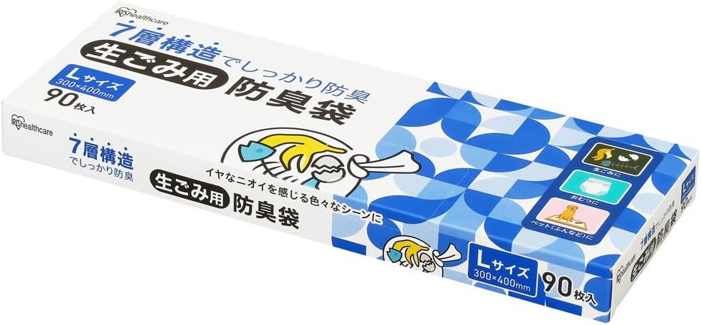 乐天商城 - 【訳あり】アイリスオーヤマ 生ごみ用防臭袋 Lサイズ 90枚入り GBB-L90 B0CXNQBS3C 4967576699112