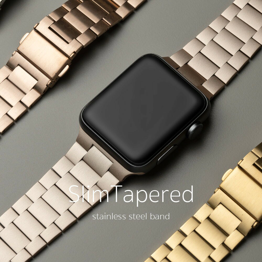 Rakuten - アップルウォッチ バンド ステンレス スリム ベルト アップルウォッチバンド Apple Watch 38mm 40mm 41mm 42mm 44mm 45mm 交換 メタル メンズ レディース