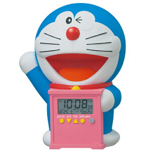 SEIKO セイコー 目覚まし時計 ドラえもん キャラクター型 おしゃべりアラーム デジタル 温度表示 JF374A 子供