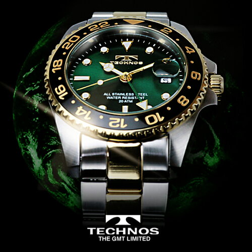 TECHNOSテクノス20111/12秋冬コレクションGMT限定モデルメンズ腕時計T2134TG