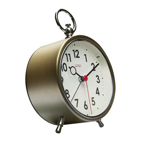 クラウドノラ ファクトリー アラームクロック ブラッシュドゴールド 置時計 時計 テーブルクロック おしゃれ CLOUDNOLA Factory Alarm Clock [2]