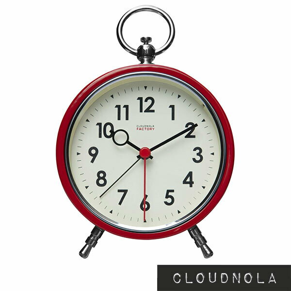 【30％OFF 訳あり】 クラウドノラ ファクトリー ステーション アラームクロック レッド 置時計 時計 テーブルクロック おしゃれ CLOUDNOLA Factory Red Station Alarm Clock