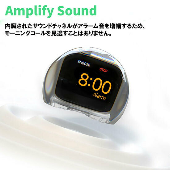 【雑誌Begin掲載】Apple Watch 充電スタンド NightWatch ナイトウォッチ 充電ドック アップルウォッチ スタンド 置時計 卓上時計 拡大鏡 ナイトスタンドモード アラーム 音幅増幅 アクリル おしゃれ インテリア ガジェット プレゼント ギフト diginc-10000515 D.I.G store サンプル画像3