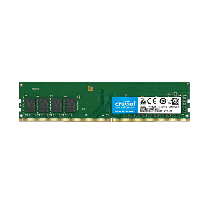 2枚組 8GB 2 16GB crucial Micron製 増設 メモリ デスクトップ DDR4 3200 mhz PC4 25600 DIMM 288pin CT8G4DFS832A