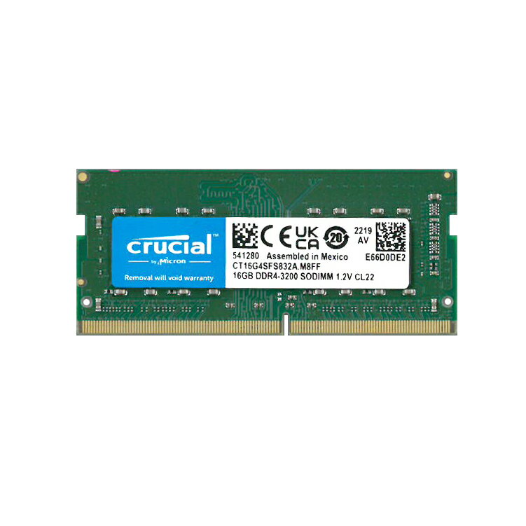 16GB Crucial Micron製 増設 メモリ ノート・小型 PC DDR4 3200 mhz 16GB PC4 25600 SODIMM 260pin CT16G4SFS832A