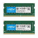 2枚組 16GB ×2 （ 32GB ） Crucial Micron製 増設 メモリ ノート・小型 PC DDR4 3200 mhz PC4 25600 SODIMM 260pin CT16G4SFRA32A