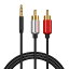 rcaケーブル オスオス rca aux 変換 ケーブル 0.5m 1m 1.5m 2m 3m 5m 3.5mm ステレオミニプラグ to 2R..