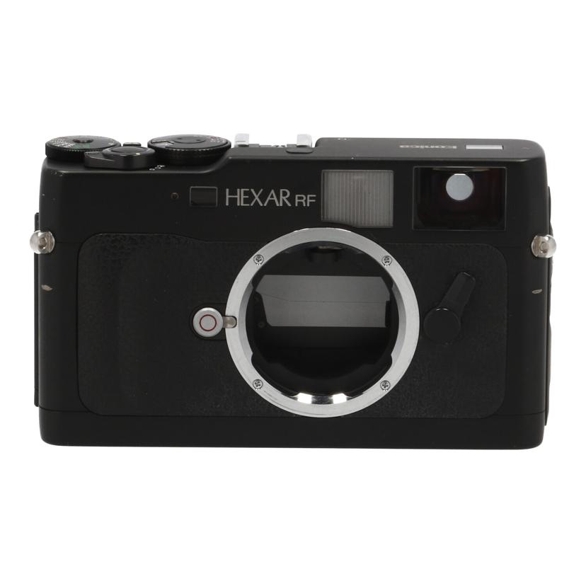 商品説明商品名カメラ関連メーカーKONICA型番HEXAR RF ボディ製造No1447394コンディションランクBランク/スレ、汚れなど使用感はありますが、通常使用に問題のない状態です。付属品付属品の有無/無　内容は画像で確認ください。状態詳細1999年発売　Leica Mマウントレンズを使用できるレンジファインダーカメラ　35mmフィルム使用　ファインダー内部カビあり　両側のストラップ金具下に塗装剥げがあります商品についてこの商品は茂原店で取り扱いをしております。商品の詳しい状態や情報については、店舗へお気軽にお問い合わせくださいませ。1.中古品になりますので動作確認は行っておりますが、バッテリー等の消耗品や商品の細かい動作状況に関しましては、測定器等での正確な測定は行っていないため、商品によっては細かな調整が必要な場合があります。また、新品購入時に受けられる保証やユーザー登録等のメーカーサイトサービスについては、受けられない可能性がありますので予めご了承ください。2.商品発送につきましては、梱包サイズの3辺合計160cm以上、もしくは25kgを超える場合は時間指定が出来ませんのでご了承ください。3.掲載商品は、当社が運営する実店舗でも並行販売もしております。そのため、ご注文できた場合でも在庫確認のタイムラグにより商品が欠品する場合がございます。在庫状況については細心の注意を払っておりますが、万が一売り違い等が発生した場合はご購入をキャンセルとさせていただく場合がございます。ご注文については、当店からの【ご注文ありがとうございます】メールが送信された時点で確定とさせていただきます。常に最新の在庫をご案内するよう心掛けておりますが、ご理解くださいますようお願い申しあげます。4.中古品の特性上、展示・保管状態により写真には見られない多少のスレや傷などが発生する場合がございます。商品状態は1点1点、傷・汚れなどの状態チェックをし、状態の記載と画像の記載を心がけておりますが、細かい部分の見落としや、目に見えない部分の劣化が進行している場合も考えれられます。その旨ご理解いただき、ご購入を検討下さいますようお願い申し上げます。中古 レンジファインダーカメラKONICA/コニカHEXAR RF ボディコンデションランク【B】https://image.rakuten.co.jp/digirex/cabinet/6457/17/103