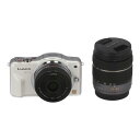 中古 ミラーレス一眼 ダブルレンズキットPanasonic パナソニック DMC-GF3W FS1HA501849コンディションランク【B】(商品 No.71-0)