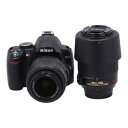 中古 デジタル一眼 ダブルズームキットNikon ニコン D3000 ダブルズームキット 2107734コンディションランク【B】(商品 No.69-0)