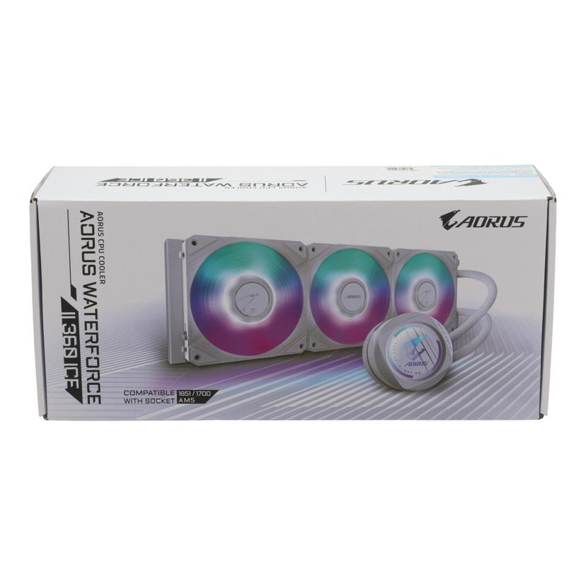 中古 水冷ファン/WATERFORCE II 360 ICE未使用AORUS ギガバイトGP-AORUS WATERFORCE II 360I SN25127P001629コンディションランク【S】（商品 No.69-0）
