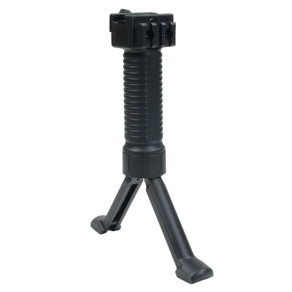 フォアグリップ&バイポッド 20mmレール用 サイドレール付き ワンタッチ展開 20mmレール対応 ライフルグ..