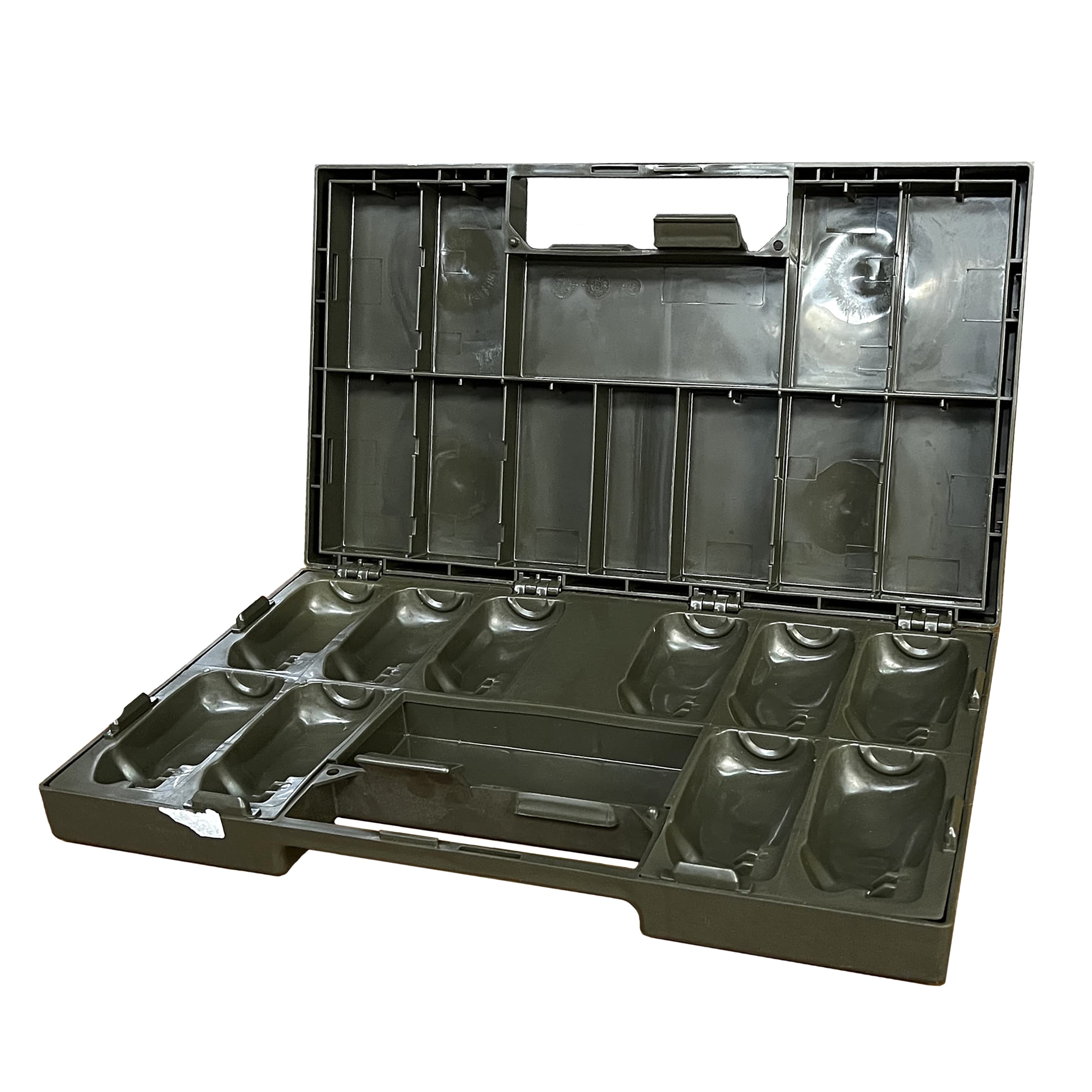 ドイツ軍放出品 手榴弾ケース OD 10発収納可能 [ 可 ] 手榴弾箱 グレネードケース 軍払下げ品 軍払い下..