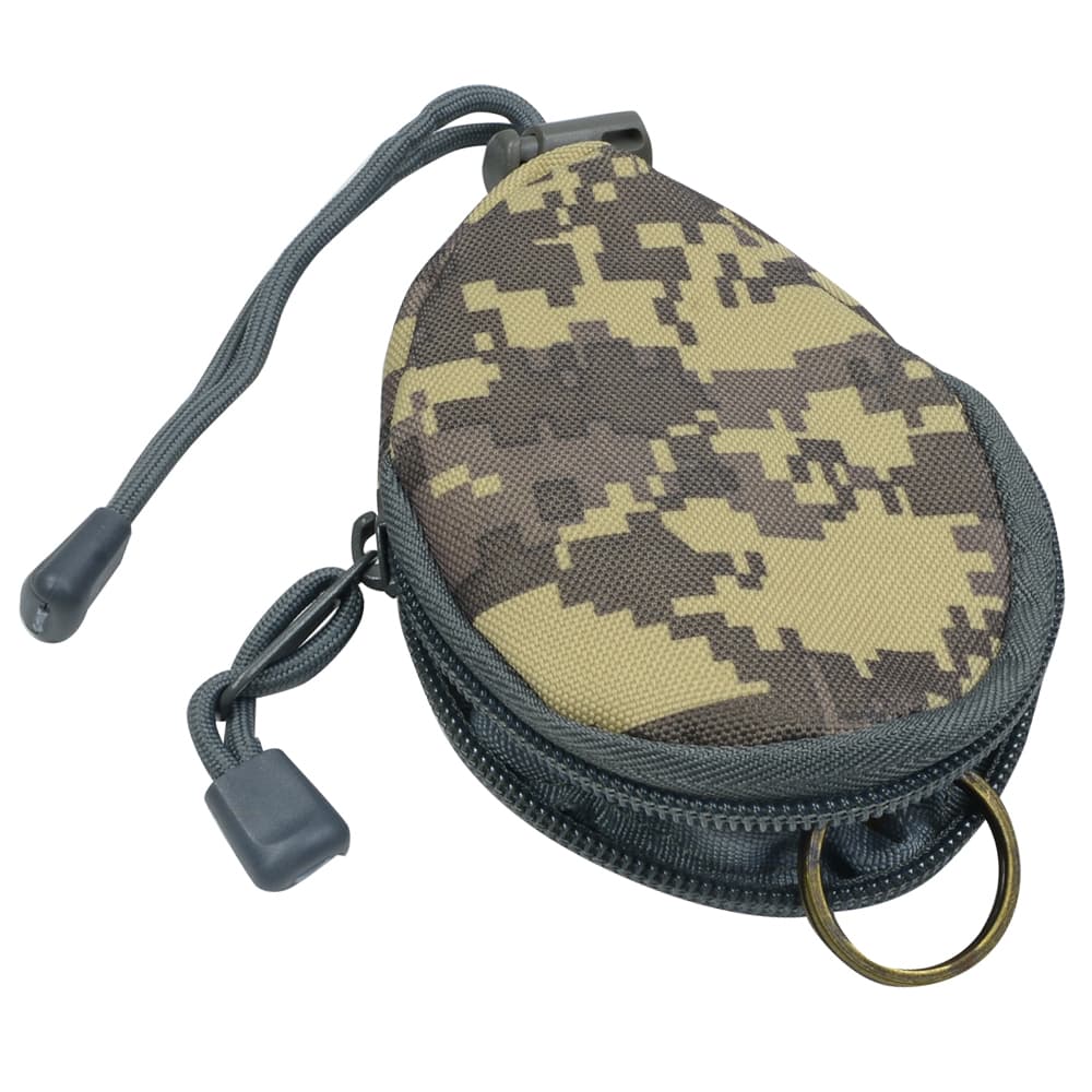 ミリタリーキーポーチ 鍵ケース 紛失防止 ストラップ付き アウトドア [ ACU ] ジッパーキーポーチ Zipp..