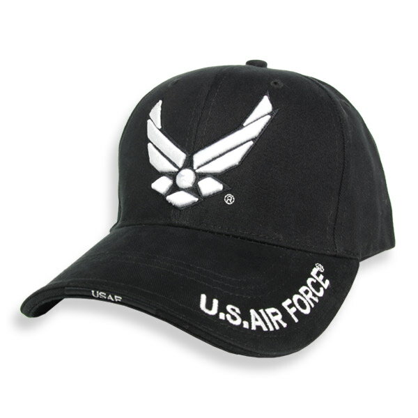 Rothco キャップ U.S. Air Forceロゴ [ ブラック ] 938403 | ベースボールキャップ 野球帽 メンズ ワークキャップ ミリタリーハット ミリタリーキャップ 帽子 通販 販売 軍用帽