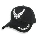 Rothco キャップ U.S. Air Forceロゴ [ ブラック ] 938403 | ベースボールキャップ 野球帽 メンズ ワークキャップ ミリタリーハット ミリタリーキャップ 帽子 通販 販売 軍用帽 その1