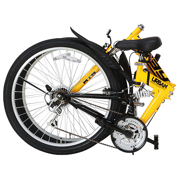 OTOMO 折りたたみ自転車 Raychell MTB-2618RR 18段変速 イエロー 22324 [ イエロー...