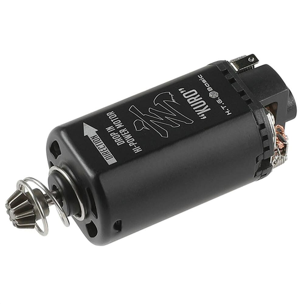 ミリタリーショップ レプマートのH.T.G Basic モーター 玄 ショートシャフト 電動ガン用 HTG-MOTOR-001-S エイチティージーベーシック KURO クロ SHORT 電動ガンモーター トルクモーター 電動機 電気モーター 電動モーター エレクトリックモーター 回転機 駆動機 動力機 原動機｜アングル2