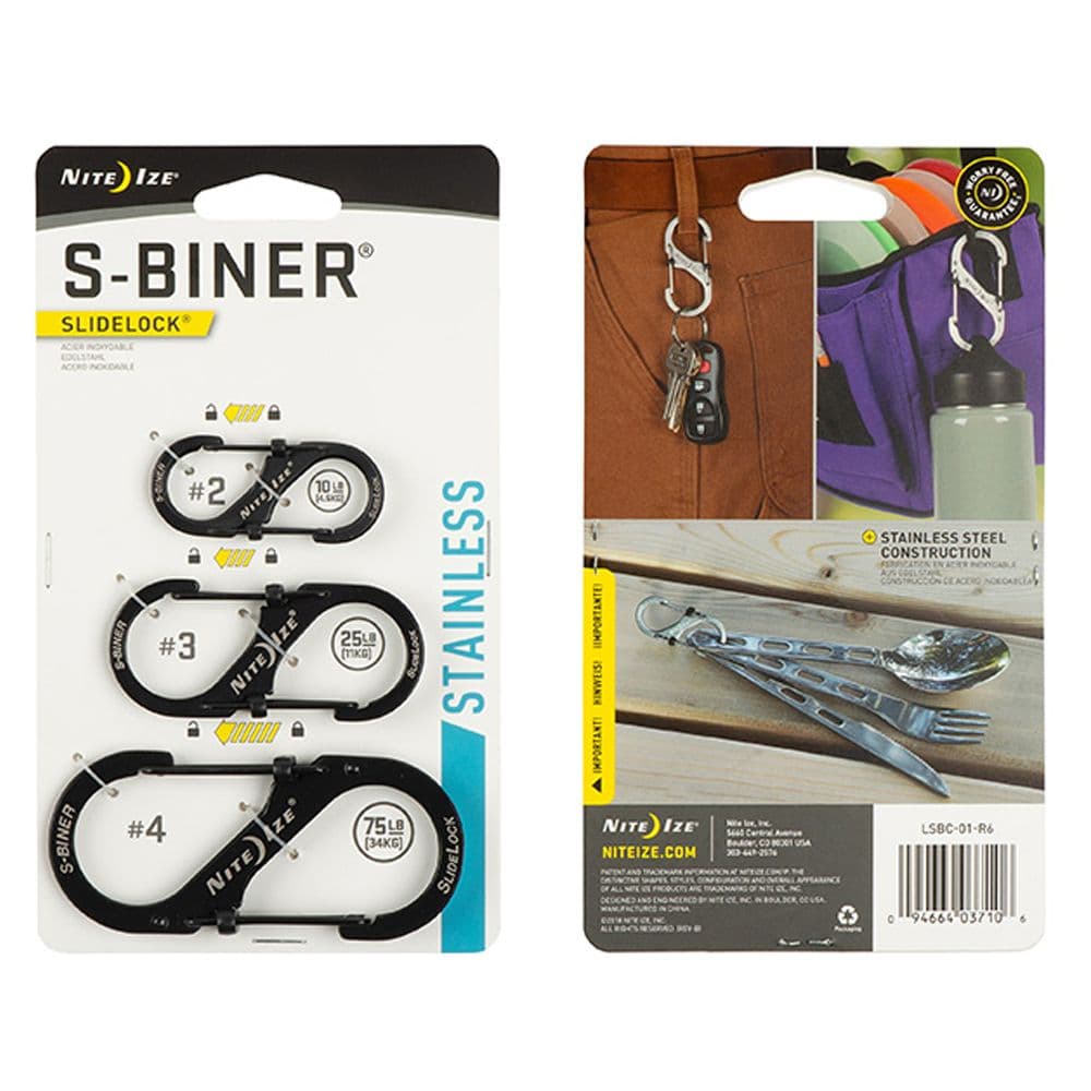 Rakuten - ナイトアイズ キーリング S-Biner スライドロック付 3個セット NITEIZE Slidelock S字ロック Wフック カラビナ キャンプ アウトドア キーホルダー 落下防止 カラビナキーホルダー カラビナキーリング カラビナキーチェーン カラビナ付き フック アクセサリー 鍵ホルダー