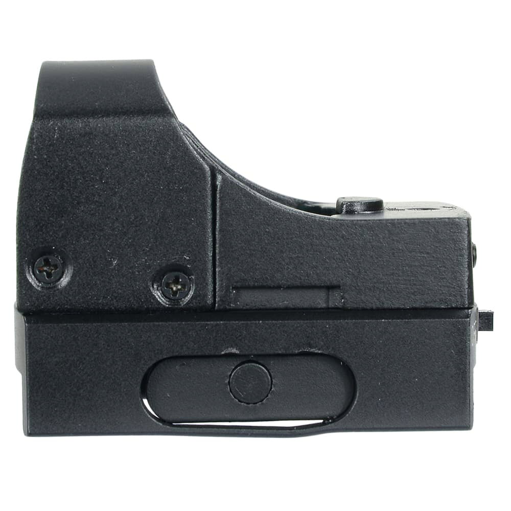 ミリタリーショップ レプマートのHYUGA ドットサイト ULTRA MINI ウルトラミニ 2段階調光 No.060 ヒューガ レッドドット マイクロドットサイト ピカティニーレール 20mmレール ダットサイト 光学照準器 オプティカルサイト オープンドット ドットスコープ レッドサイト レッドドットスコープ｜アングル3