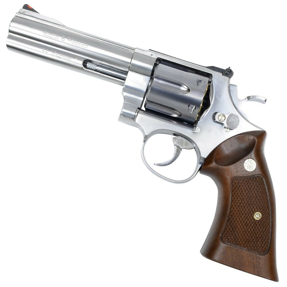 マルシン ガスガン M629 5インチ シルバーABS ハーフチェッカー木製グリップ 012519 S&W スミスアンドウェッソン ガスリボルバー リボルバー 回転式けん銃 回転式拳銃 遊戯銃