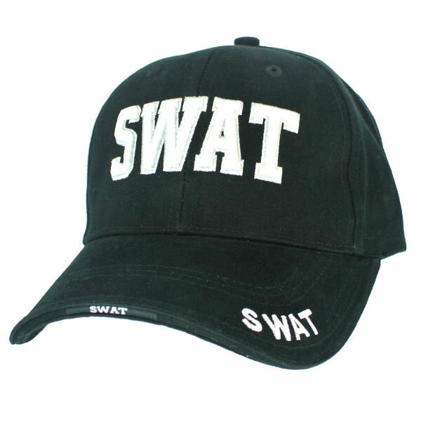 Rothco キャップ SWAT ブラック |Rothco ベースボールキャップ 野球帽 メンズ ワークキャップ ミリタリーハット ミリタリーキャップ 帽子 通販 販売 LE装備 警察