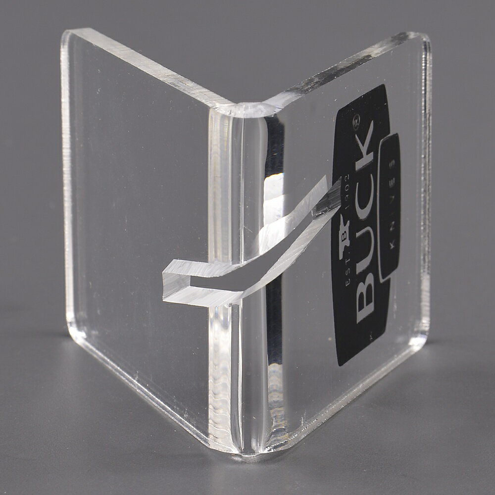 BUCK ナイフスタンド 1本用 アクリル ロゴ入り ナイフディスプレイ | ナイフディスプレー ディスプレイスタンド ディスプレースタンド ナイフ用ディスプレー ディスプレイ用スタンド ナイフ展示 ナイフ台通販格安セール情報 楽天 通販