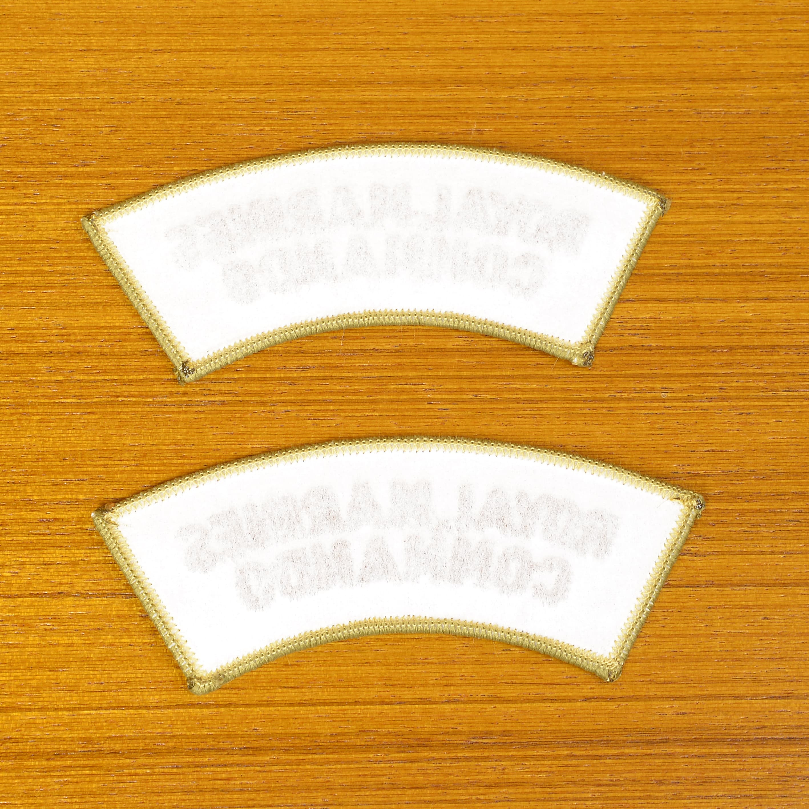 イギリス軍放出品 ワッペン ROYAL MARINES COMMANDO 縫い付け式 2個セット カーキ ...