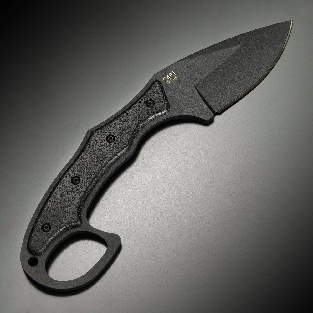 ミリタリーショップ レプマートのKA-BAR ポケットナイフ TDI Pocket Strike シース付属 KA2491 ケーバー TDIポケットストライク ドロップポイント シースナイフ アウトドアナイフ 刃物 キャンプナイフ 渓流ナイフ ネックナイフ ネックレスナイフ ペンダントナイフ ストラップナイフ ネックシースナイフ｜アングル2