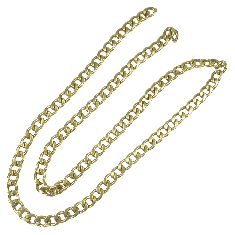 喜平チェーン 真鍮製 クラフトパーツ 2面カット 環サイズ17×12mm [ 10cm ] キヘイチェーン アクセサリー ネックレス ウォレットチェーン くさり クサリ 財布チェーン チェーンストラップ チェーン ストラップ 財布ストラップ キーチェーン ウォレット 財布