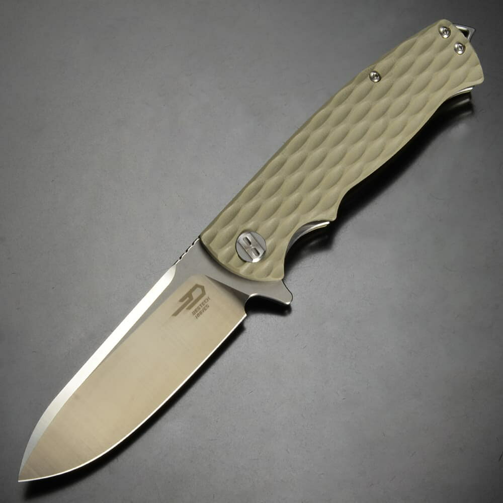 Bestech Knives 折りたたみナイフ GRAMPUS ベージュ G10ハンドル D2鋼 BG02C フォールディングナイフ 折り畳みナイフ 折り畳み式ナイフ 折りたたみ式ナイフ フォルダー 板ばねロック 折畳ナイフ 折畳みナイフ 折畳式ナイフ 折込ナイフ 折込みナイフ