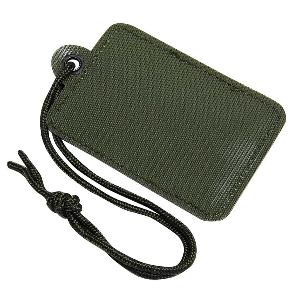 IDカードホルダー 両面ベルクロ EDC パスケース [ グリーン ] 名札入れ IDホルダー ワッペン 定期入れ カードケース