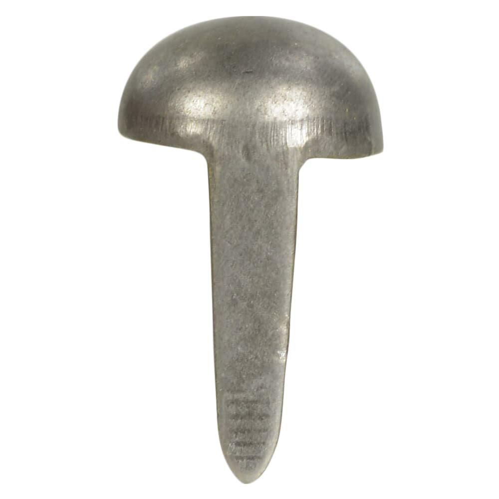 ラウンド型 スタッズ 2爪 ハンドクラフト材 直径6mm 高さ11mm [ アンティークニッケル / 1個 ] スタンダードリベット レザークラフト材 ハンドメイド スポッツ 手芸用品 丸型 ドーム型 レザークラフト資材 レザークラフト材料 ラウンドスタッズ ラウンド型スタッズ