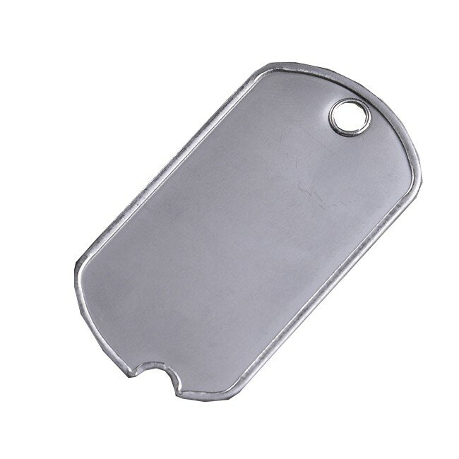 ドッグタグプレート つや消し ステンレス 切り欠きタイプ ドックタグ 認識票 DOG TAG つやあり 艶あり つやなし メンズアクセサリー 識別票 Dog T...