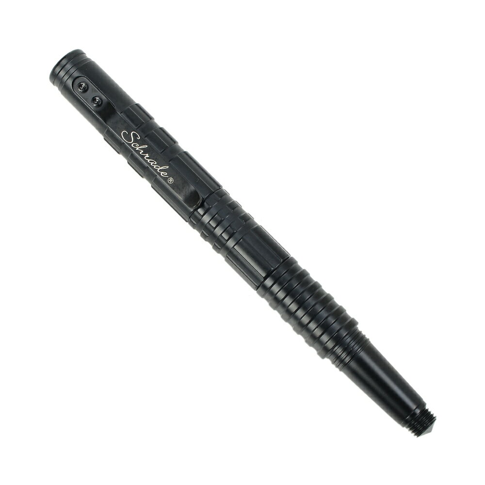 SCHRADE サバイバルタクティカルペン 笛／ファイヤースターター付き ブラック SCPEN4BK ホイッスル ファイヤースターター付き|Schrade ディフェンスペン 高級ボールペン ギフト お祝い プレゼント 筆記具 護身用ボールペン アルミペン アルミボールペン 金属製ボールペン