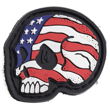 MAXPEDITION パッチ スカル 星条旗 ベルクロ [ フルカラー ] マックスペディション Stars and Stripes Skull ミリタリーワッペン ミリタリーパッチ アップリケ 記章 徽章 襟章 肩章 胸章 階級章 PVC