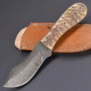 スキナー ダマスカス ラムホーン DM-1121 フルタング 皮剥ぎナイフ ハン