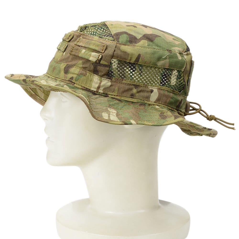 ミリタリーショップ レプマートのNOVRITSCH ブーニーハット Hot Weather Boonie メッシュ生地 U32 [ マルチカム / S/Mサイズ ] ブッシュハット サファリハット ジャングルハット レンジャーハット つば広帽 バケットハット トロピカルハット つば広ハット｜アングル2