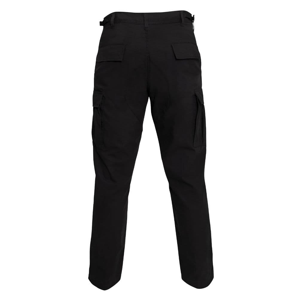 Rothco カーゴパンツ BDU リップストップ 6ポケット ブラック [ Sサイズ ] ロスコ TDUパンツ ミリタリーパンツ RIP-STOP メンズボトム 歩兵 作業ズボン 作業用ズボン 作業服 ワークパンツ