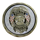 チャレンジコイン 聖ミカエル アメリカ警察 記念メダル Challenge Coin 記念コイン PATRON SAINT OF LAWENFORCEMENT 彫刻 円形 透明ケース付き ミリタリーメダル ミリタリーコイン