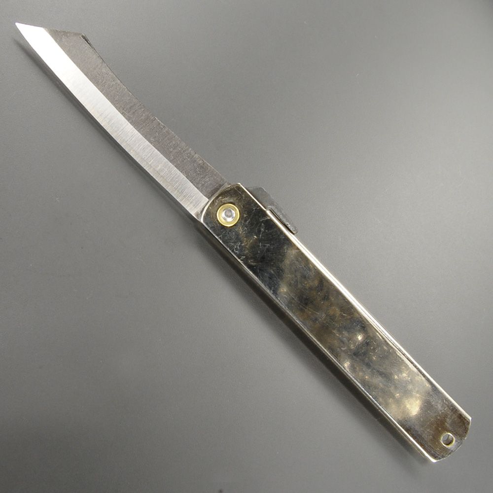 肥後守定 和式ナイフ 折りたたみ 割込SK鋼 [ 特大 / ニッケル ] 肥後の守 ひごのかみ 永尾駒製作所 和風ナイフ 国産ナイフ アウトドアナイフ 小刀 本鍛造 刃物 日本製 国産刃物 和式刃物 フォールディングナイフ 折り畳みナイフ 折りたたみナイフ 折り畳み式ナイフ通販格安セール情報　楽天　通販