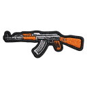 ミリタリーワッペン AK-47 ライフル 刺繍 ベルクロ アサルトライフル 銃剣 バヨネット ミリタリーパッチ アップリケ 記章 徽章 襟章 肩章 胸章 階級章 スリーブバッジ