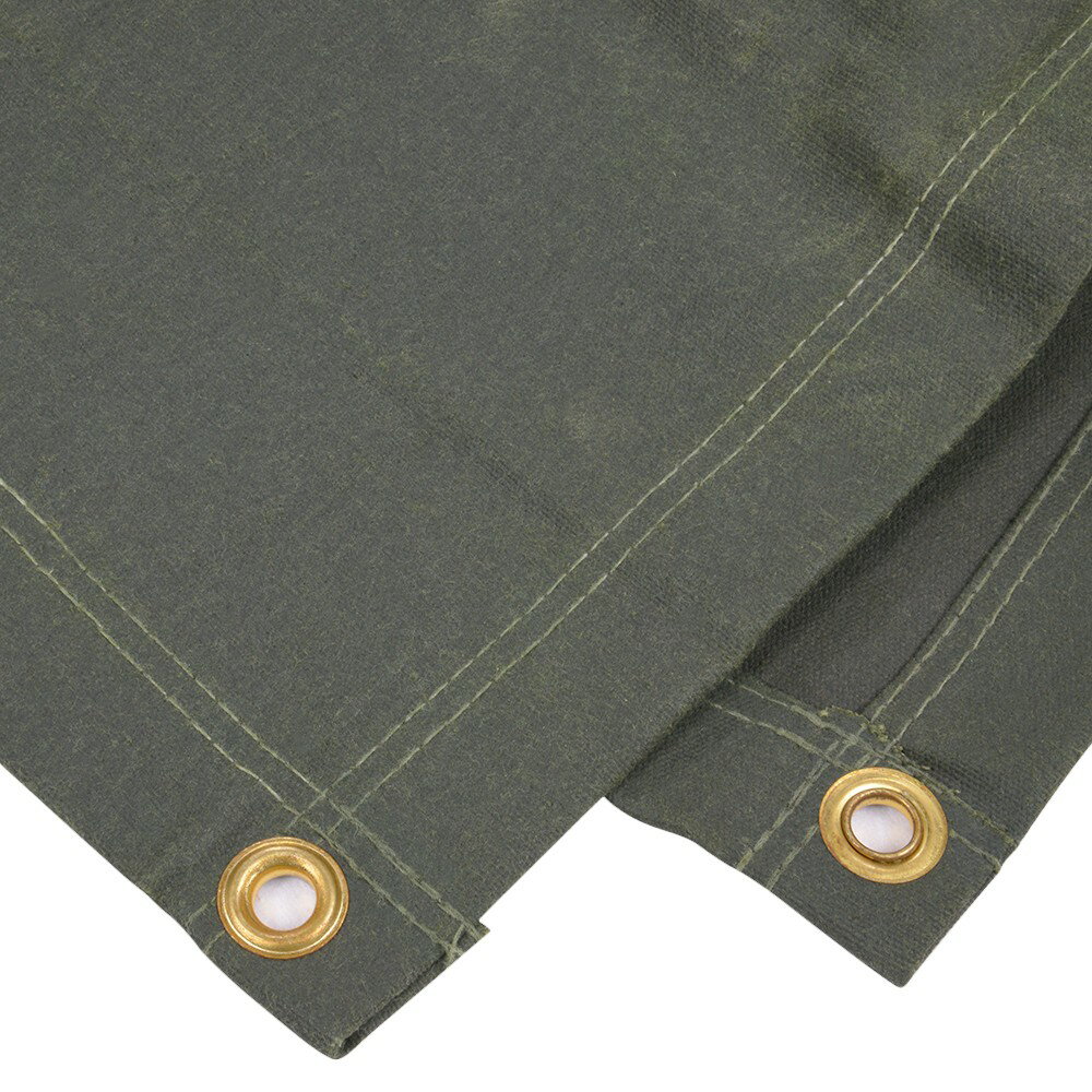 キャンバスタープ 16oz 蝋引き帆布 ターポリン 軍幕 OD色 [ 5×7ft ] コットン アウトドア バルク品 キャンプ用品 キャンバスシート CCS 16オンス パップテント通販格安セール情報　楽天　通販