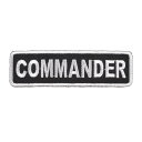 ミリタリーパッチ COMMANDER アイロンシート付 ミリタリーワッペン アップリケ 記章 徽章 襟章 肩章 胸章 階級章 スリーブバッジ