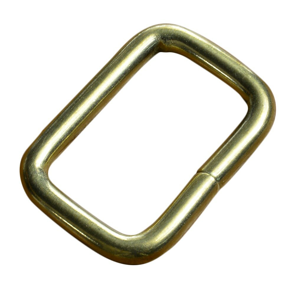 真鍮製 角カン 継ぎ目あり [ 25mm ] ブラス レザークラフト ハンドクラフト 革紐細工 ハンドメイド 手芸 手作り 角環 レザークラフト資材 レザークラフト材料 スクエアカン 四角環 スクエアリング 四角カン 角型リング 四角金具 カン 輪 リング つなぎ 環状金具 パーツ